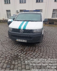 Автомобіль VOLKSWAGEN, модель TRANSPORTER, оперативний-В вантажний, інкасаційний спеціалізований  з панцеровим захистом ПЗСА-3, рік випуску 2013, об`єм двигуна 2,0 (дизель), білого кольору, номер державної реєстрації АО9216ВВ, номер кузова WV1ZZZ7HZEX007264, Основні засоби в кількості 10 одиниць